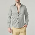 thumbnail image 2 of SHTXOZHI Mens Dress Shirts Button Down Long Sleeve Shirts Work Business Wrinkle Free Shirts, 2 of 4