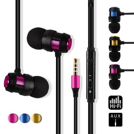 EEEKit Wired Earphones Headphones, Powerful Bass Driven Sound Earbuds Headsets, Noise Reduction for Crystal Clear Sound, Ergonomic Design with Remote Control and (Best Doors For Sound Reduction)