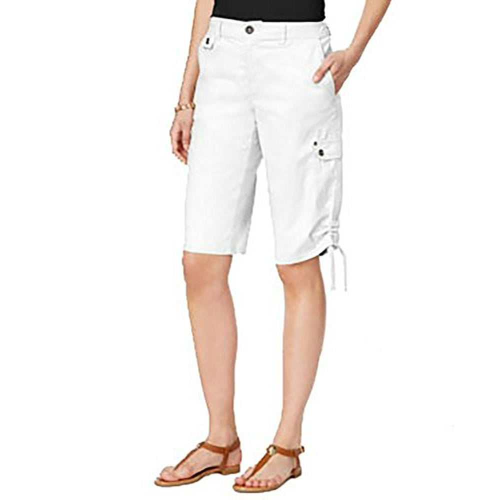 Style & Co. Style & Co. Petite RuchedHem Cargo Bermuda Shorts