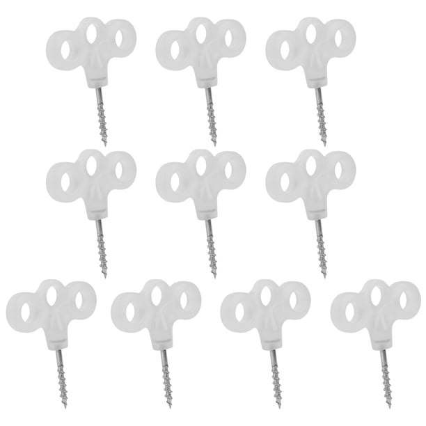 Clavo 10 Uds Luminoso Tres Ojos Hilo Tienda Clavija Clavos Al Aire Camping Tablero Tornillo Punta De Plástico