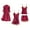 Wine, variant on Giftesty Womens Homewear Pajamas Women's Satins Silk Nightwear Tank Tops Shorts Dress Robes Four-Piece Pajamas Sets