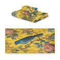 thumbnail image 2 of 3 Piece Bath Towels Set Bath Towel, Hand Towel and Face Towel for Bathroom, Gym, Hotel Bluebird Surrounded by Flowers, 2 of 8