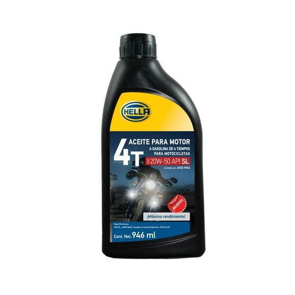 Aceite Motor 20w50 Multigrado Api SL 1 Litro Hella Mineral