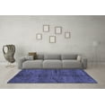 thumbnail image 3 of Ahgly Company Machine Washable Indoor Rectangle Oriental Blue Modern Area Rugs, 7' x 9', 3 of 4
