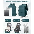 thumbnail image 6 of Vacuum Backpack for Travel, Vacuum Seal Carry on Backpack with Vacuum Compression, Vacuum Travel Backpack with Pump for Women Men Airline Approved Air Backpack Vacpack for Work College Daypack Blue, 6 of 12
