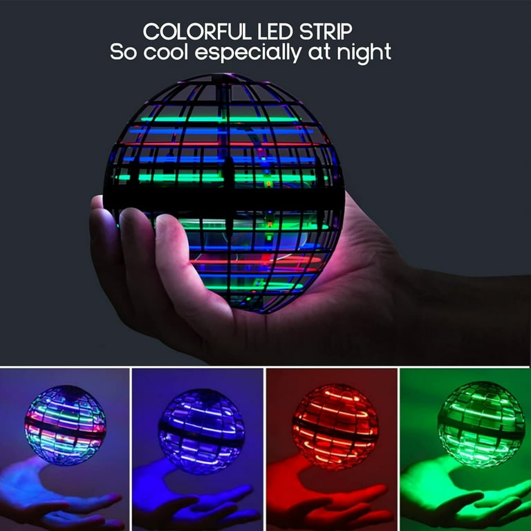 2023 Upgrade Flying Orb Boomerang Ball LED Lighting 360 Rotating Safe Mini Drone for Kids Adults Walmart