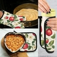 thumbnail image 5 of Yayeee Oven Mitts and Pot Holder Set of 4 Heat Resistant Kitchen Gloves Baking Hot Pad, Apple Leaves Pattern, 5 of 5