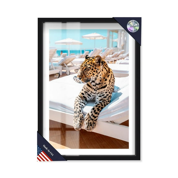 King of the Cushions II Shadowbox Print Coastal Art Prints by Notoriart, Black Frame, 11 x 16