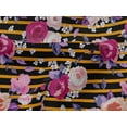 thumbnail image 4 of oneOone Viscose Jersey Yellow Fabric Stripe & Rose Floral Sewing Craft Projects Fabric Prints By Yard 60 Inch Wide, 4 of 5