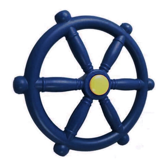 Kids Playground Steering Wheel, Swingset Wheel Attachment, Pirate Ship for Jungle Gym or Swing Set Blue