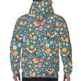 thumbnail image 7 of Sikiie Foxes and Birds in Forest Men's Hoodie, Essentials Hoodie, Sweatshirt, Pullover Hooded Sweatshirt for Men-Large, 7 of 7