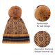 thumbnail image 3 of Gorro de lana para hombre y mujer, gorro de punto con diseño de patchwork y mezcla de lana, gorro cálido con diseño geométrico de diamantes, 3 of 5