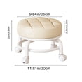 thumbnail image 3 of Wheeled Low Stool for Home Use | Rolling Shoe Stool with Casters | Multifunctional Small Seat for Sitting, Working, Sewing | Plastic and Sponge Mobile Stool for Living Room, Bedroom, 3 of 7