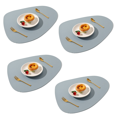 thumbnail image 1 of Juego de 4 manteles individuales de cuero para comedor, manteles individuales lavables y lavables. Manteles de mesa fáciles de limpiar para cocina, patio, interior y exterior, 1 of 5