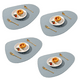 thumbnail image 1 of Juego de 4 manteles individuales de cuero para comedor, manteles individuales lavables y lavables. Tapetes fáciles de limpiar para cocina, patio, interior/exterior, 1 of 5