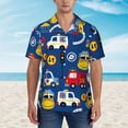 thumbnail image 2 of JUNZAN Motif Équipe de Sauvetage d'Animaux Chemise Hawaïenne pour Hommes, Été Plage Décontractée Manches Courtes Boutonnée, Moyen, 2 of 7
