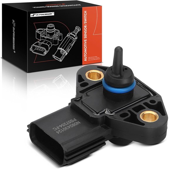 A-Premium Fuel Injection Manifold Pressure Sensor [4 Pins] Compatible with Ford, Lincoln, Mazda, Mercury - For F-150, E-250, Explorer, Escape, Fusion, Focus, Navigator - 4.6L 5.4L 6.8L