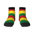 thumbnail image 7 of Women Men Athletic Socks Reggae Rasta Flag Cushioned Quarter Ankle Socks, 7 of 7