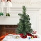 thumbnail image 5 of pstuiky Árbol de Navidad de escritorio, decoración de escritorio de plástico con hojas de simulación, decoración navideña para habitación, 5 of 7