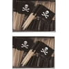 2 Boxes of Mini Jolly Roger Toothpick Flags, 200 Small Pirate Skull and Crossbones Flag Toothpicks or Cocktail Sticks & Picks