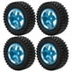thumbnail image 1 of RC Metal Hub Tires, Excellent Aluminum Alloy Portable RC Tires With 4 X RC Tires For 1/12 RC Car For Outdoor ANGGREK Azul, 1 of 8