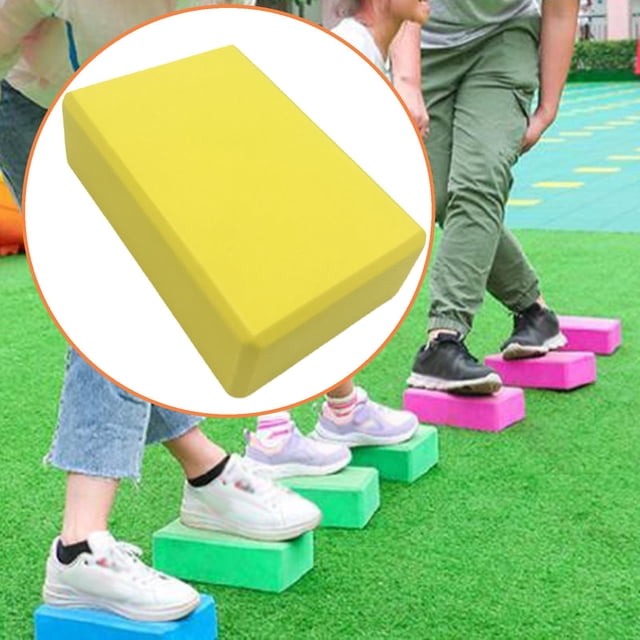 Balance Stepping Stone Sensory Riverstones Material EVA antideslizante Juguetes de juego sensorial de obstáculos Bloques de yoga para niños , AMARILLO Baoblaze Escalón