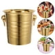 thumbnail image 4 of GOOHOCHY Cubo de hielo de acero inoxidable con asa, 5 l, para vino, cerveza, enfriador, recipiente metálico para bebidas, para bar, fiesta, picnic, dorado, 4 of 7