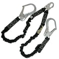 thumbnail image 1 of AFP 6FT Double Leg Internal Shock Absorbing Safety Fall Protection Lanyard with Dual Pelican Rebar & Snap Hook |Heavy-Duty Webbing | OSHA & ANSI Rated (Steel), 1 of 8