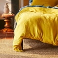 thumbnail image 3 of Pavish Export Yellow Duvet Cover Over Size 120X120" 100% Cotton Luxury Soft Solid Color Yellow Bedding Set Comfy, 3 of 4