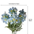 thumbnail image 3 of Todaioua Daffodil Artificial Flowers 14In Real Touch Blue Faux Daffodils Flowers Bouquet for Vase Home Office Wedding Floral Arrangement Decoration, 3 of 9