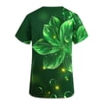 thumbnail image 5 of JURANMO St Patricks Day Outfits for Women Casual V Neck Scrub Tops Summer Short Sleeve Working Uniform Fashion Loose Fit T Shirts Green XXL 90 Percent off Clearance Sale, 5 of 6