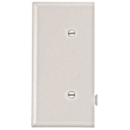 Cooper Wiring Devices STE14W White Polycarbonate Mid-Size 1-Gang Blank Sectional End Wall Plate