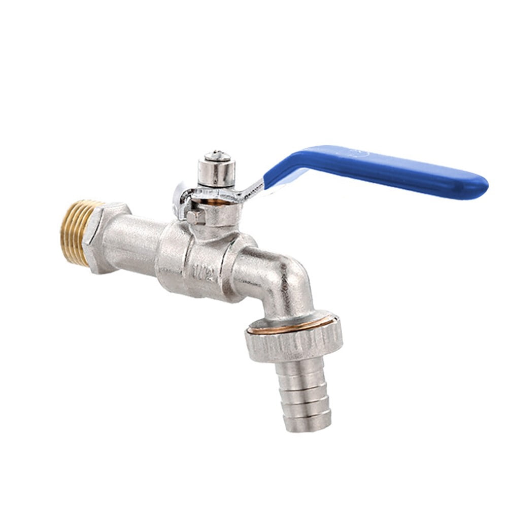 RichLink Single Long Handle Tap Brass Water Faucet Antifreeze Outdoor Garden Irrigation blue
