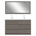 thumbnail image 3 of Alya Bath Paterno 60" Wood Double Freestanding Bathroom Vanity in Gray, 3 of 7