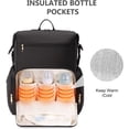 thumbnail image 3 of Diaper Bag Backpack for Mom/Dad with Changing Pad, Multi-Function Neoprene Large Newborn Baby Maternity Bags Travel Tote with Insulated Pockets Black, 3 of 10