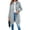 Gray, variant on Women'S Elegant Single Breasted Coat Long Sleeve Mid Winter Overcoat Work Office Pea Coats Beige L