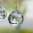 thumbnail image 3 of Atrapasueños de cristal transparente con forma de bola de cristal, prisma para lámpara Feng Shui, pieza colgante para candelabro (50 mm), 3 of 5