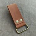 thumbnail image 4 of Handmade Leather Belt Loop Key Keeper, Leather Key Chain with Weighted Square Buckle,leather key ring, 4 of 7