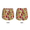 thumbnail image 3 of Yiaed Colored Large Mushrooms and Leaves Print Women's Running Shorts with Liner 3 Zipper Pockets Elastic Workout Athletic Gym Yoga Shorts-XX-Large, 3 of 7