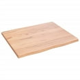 thumbnail image 2 of vidaXL Table Top Light Brown 60x50x2 cm Treated Solid Wood Oak Live Edge, 2 of 5