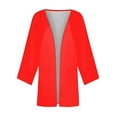 thumbnail image 5 of women's open front cardigan lightweight Fall Solid Color Cardigan Long Sleeve Cover Up Blouse Tops, 5 of 5