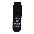 thumbnail image 5 of Milue Men Women Novelty Funny Saying Ankle Socks I Am Not Sleeping Just Resting My Eyes Letters Crew Hosiery Birthday Gifts for Grandpa Dad Mom, 5 of 10
