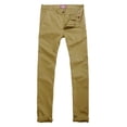 thumbnail image 3 of Pantalones Chino de Corte Ajustado y Cónico para Hombre Color Caqui Talla 34, 3 of 6