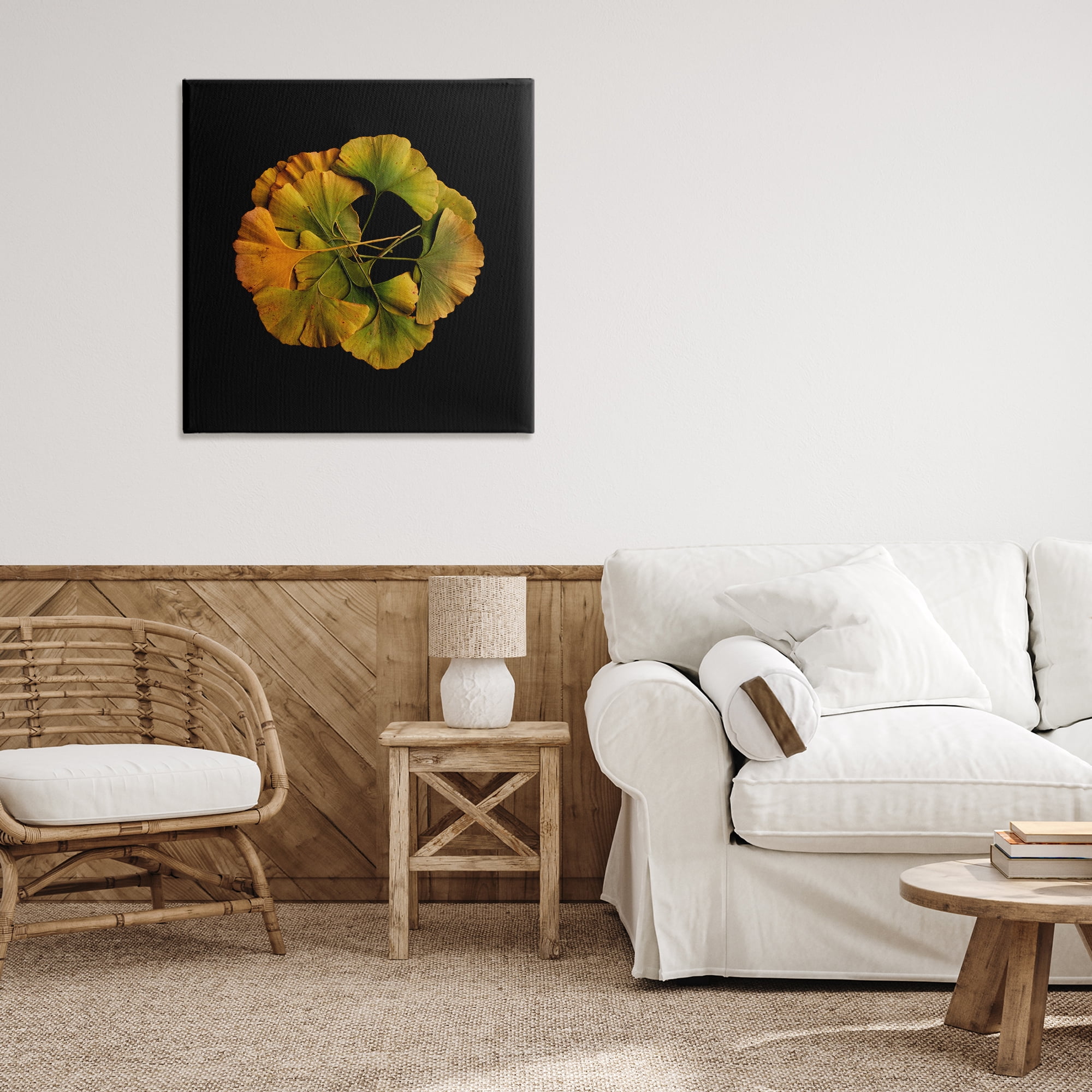 Stupell Industries Overlapping Ginkgo Leaves Canvas Wall Art, design by Beth Adoette