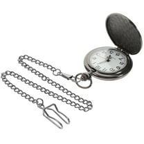 Raindrops Pocket Watch Black Lightweight with Chain Noble Appearance for Wedding Anniversary