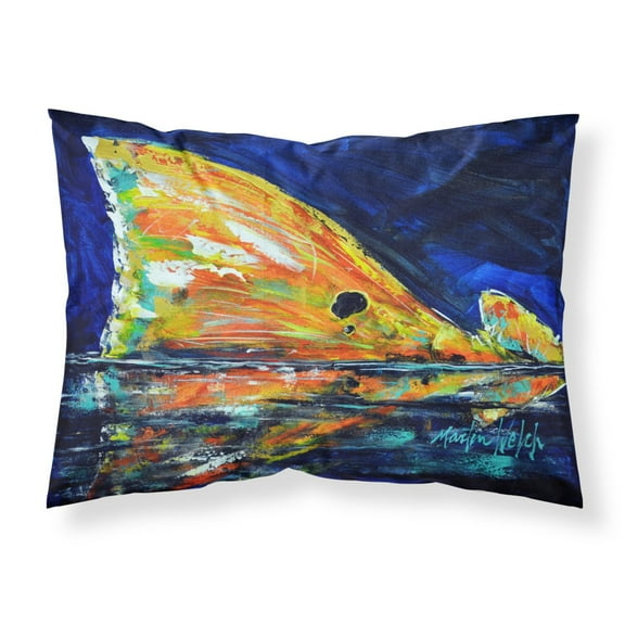 Carolines Treasures MW1276PILLOWCASE Flipper Red Fish Fabric Standard Pillowcase Standard multicolor