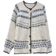 thumbnail image 4 of QHFBli Womens Cardigan Sweaters Long Sleeve Open Front Heart Printed Knit Cropped Cardigans, 4 of 4