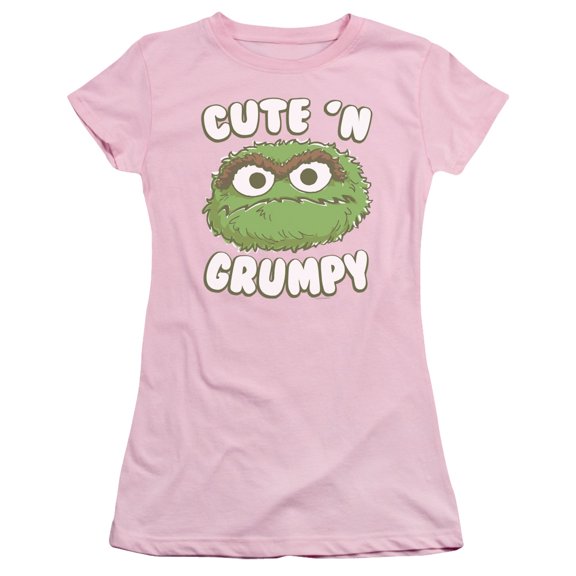 Sesame Street Cute N Grumpy S/S Junior Women's T-Shirt Sheer Pink