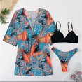 thumbnail image 5 of Ensemble de Bikini Triangle Imprimé pour Femmes avec Couverture Maillots de Bain Trois Pièces, 5 of 5