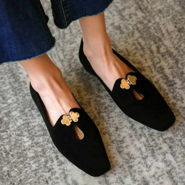 LSLJS Chaussures à Talons Épais pour Femmes Couleur Unie Coupe Basse avec Mi-Bouche
